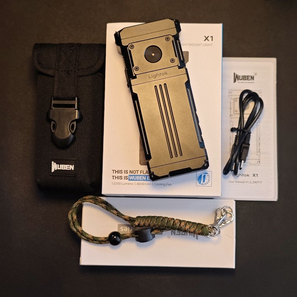 Wuben X1 Lightok 12000 Lumens Senter EDC Super Terang