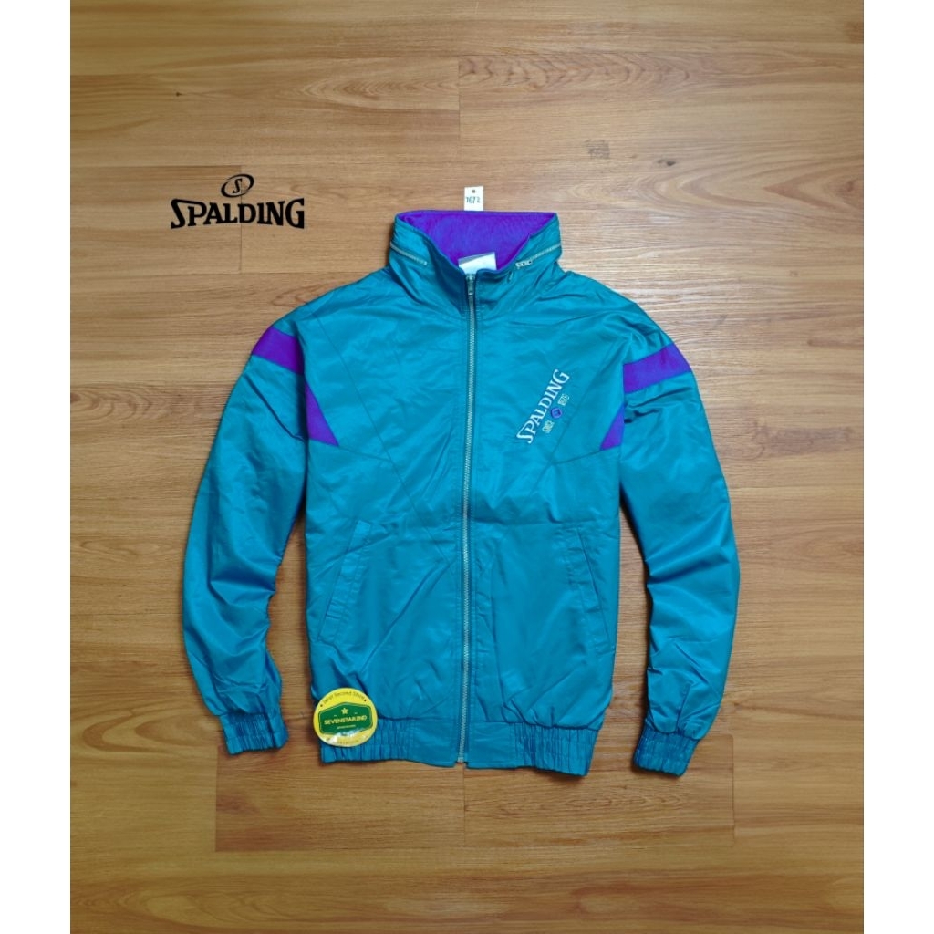 Vintage spalding casual sport hidden hoodie jacket