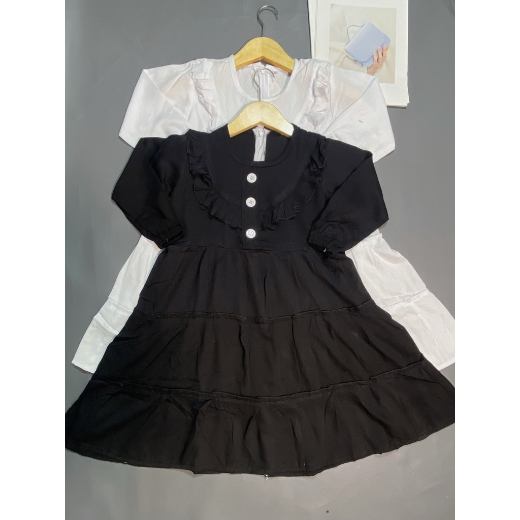 Gamis Anak Putih Hitam Gamis Anak Tanggung Rayon Halus