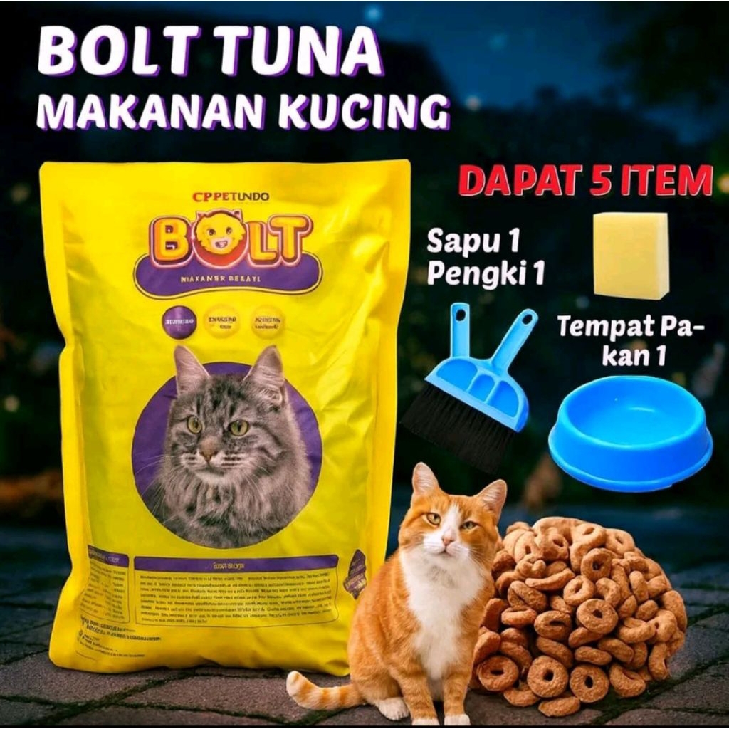 Pakan Kucing Bolt Tuna 1kg makanan kucing cat bolt tuna