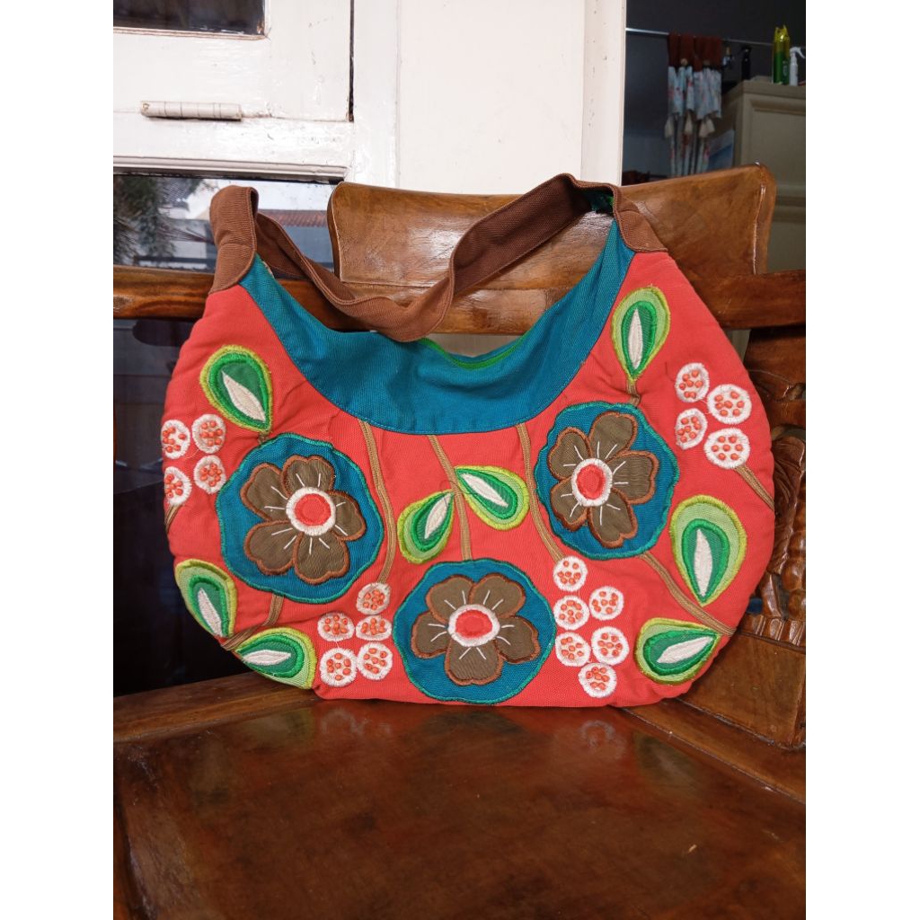 tas kanvas etnik maika preloved