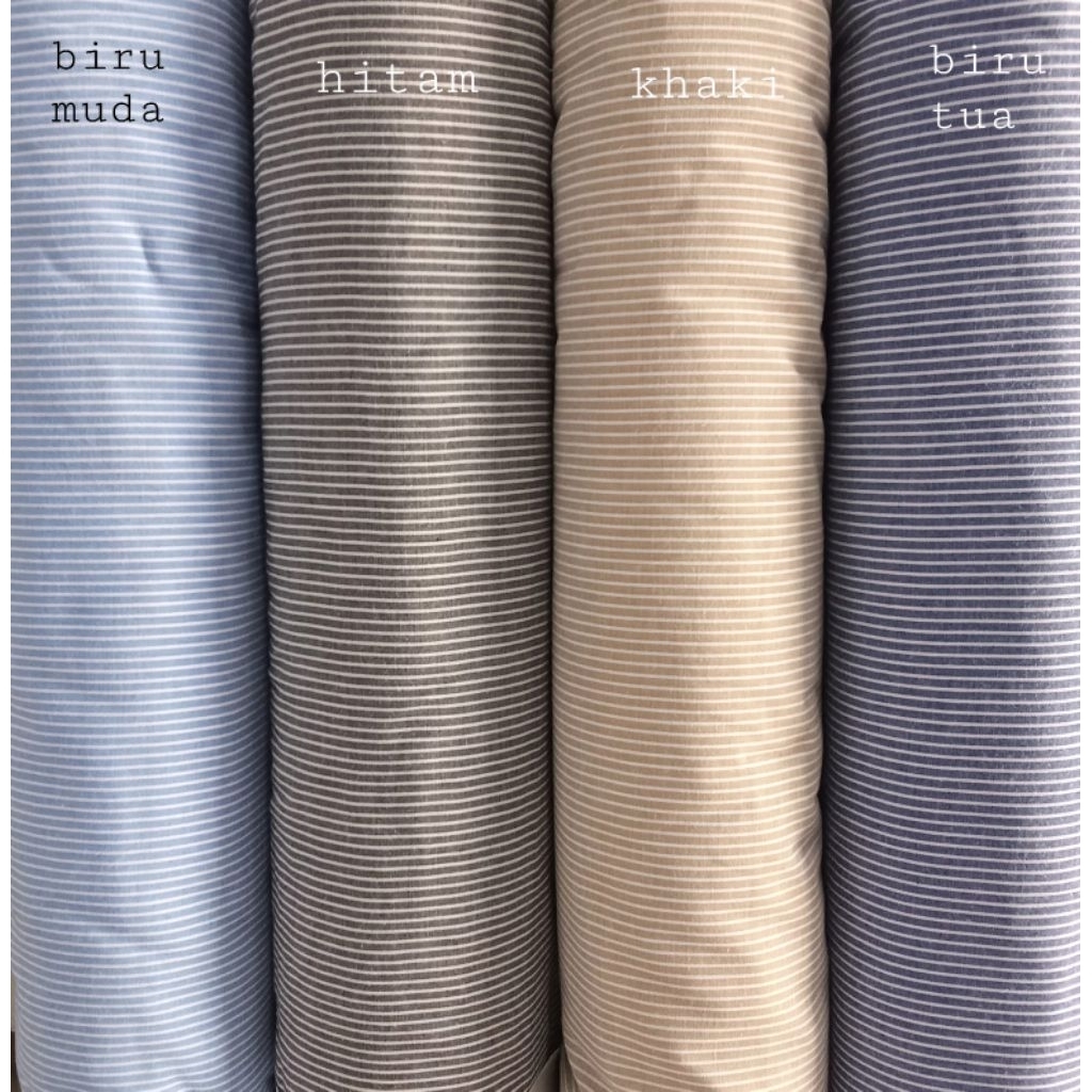 kain katun yarn-dyed garis