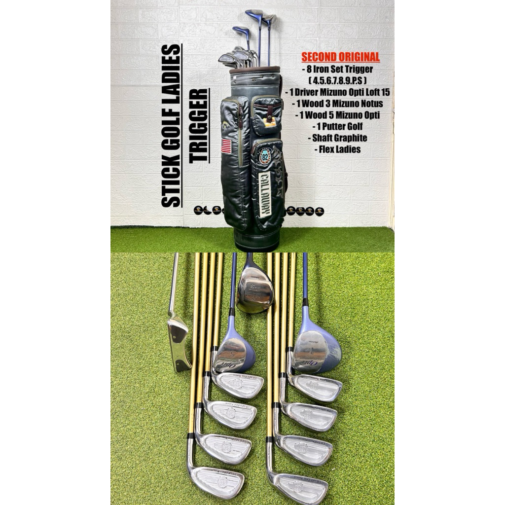 Set Stick Golf Ladies Trigger Golf Set Second Original Fullset Bag Golf