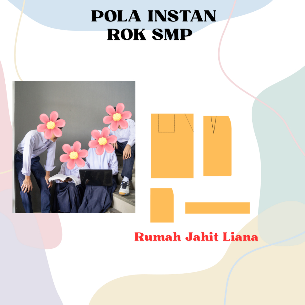 POLA JIPLAK ROK SMP - POLA INSTAN - RUMAH JAHIT LIANA