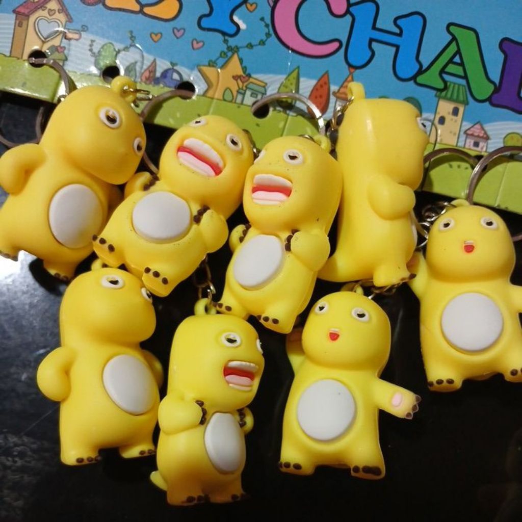 Gantungan Kunci Nailong Dino Kuning