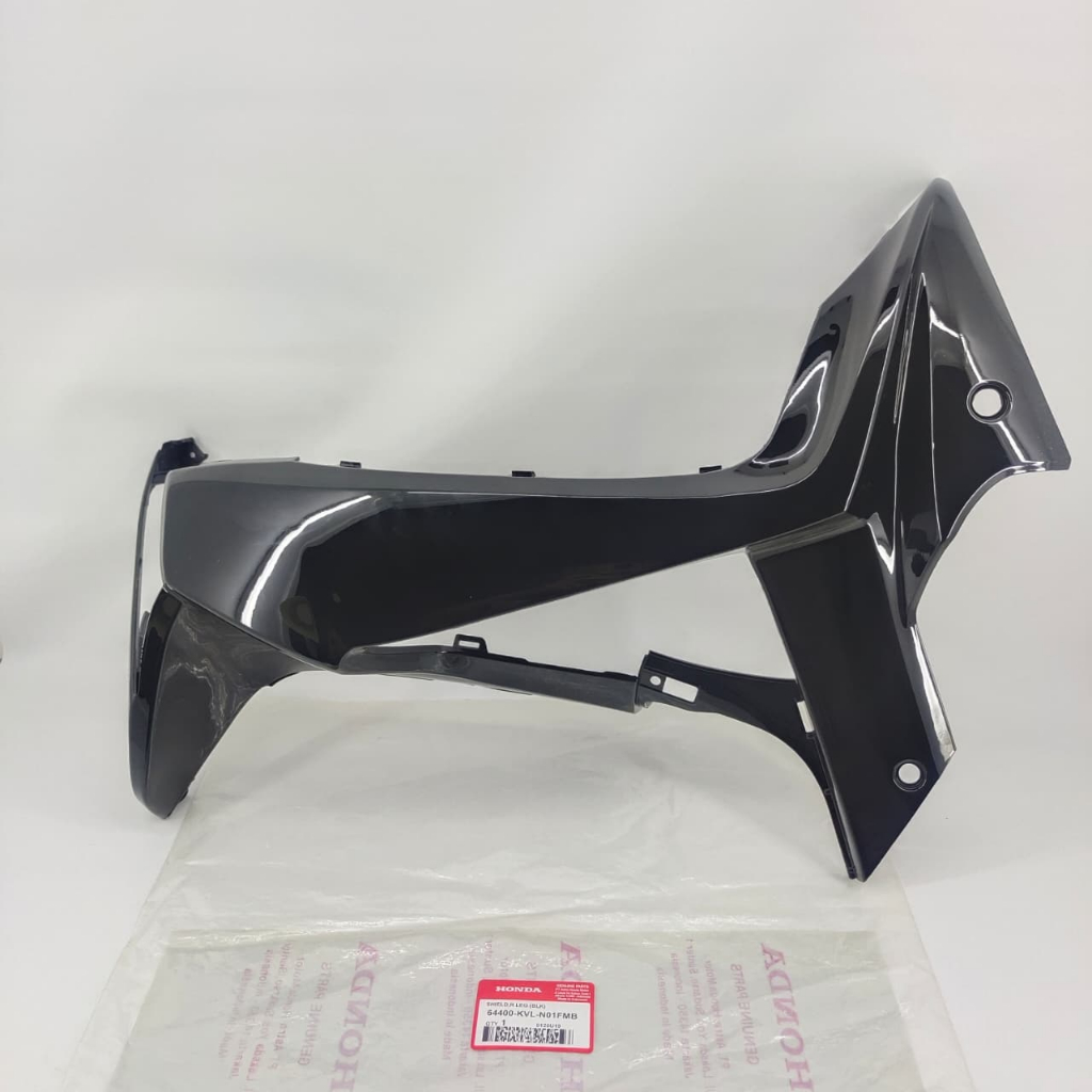 Cover Body Sayap leksil Legshield Tebeng Luar Kanan Honda Supra X 125 Batman Hitam Original