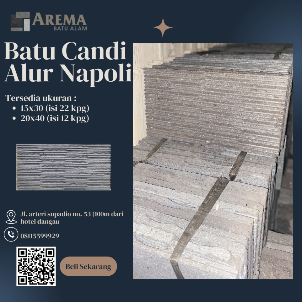 BATU ALAM CANDI ALUR NAPOLI UK 15X30 DAN 20X40