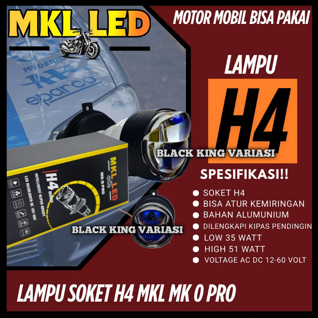 Lampu Utama Biled H4 Universal Blue Lens Lampu LED Biled Lampu Biled H4 Lampu Biled Projector H4 Lam