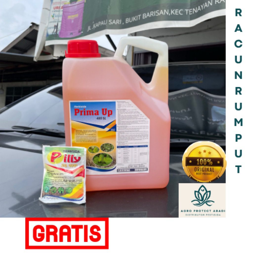 Herbisida PRIMA UP 480SL @ 5 liter | pembasmi / RACUN Rumput dan Gulma SAMPAI AKAR ,gratis metil