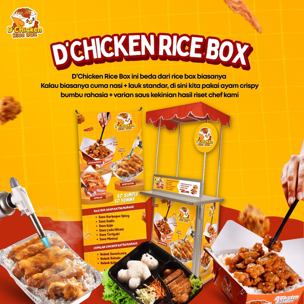 Paket Usaha Makanan – D’Chicken Rice Box Franchise Kuliner Terlaris
