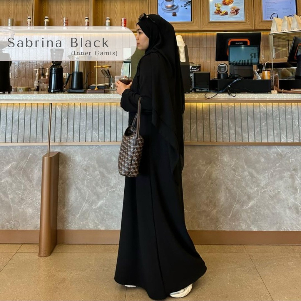 Sabrina Gamis Polos Hitam (inner dress)