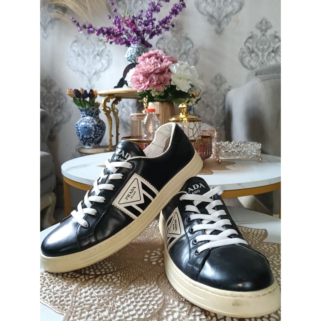 PRADA Leather DOWNTOWN Sneakers