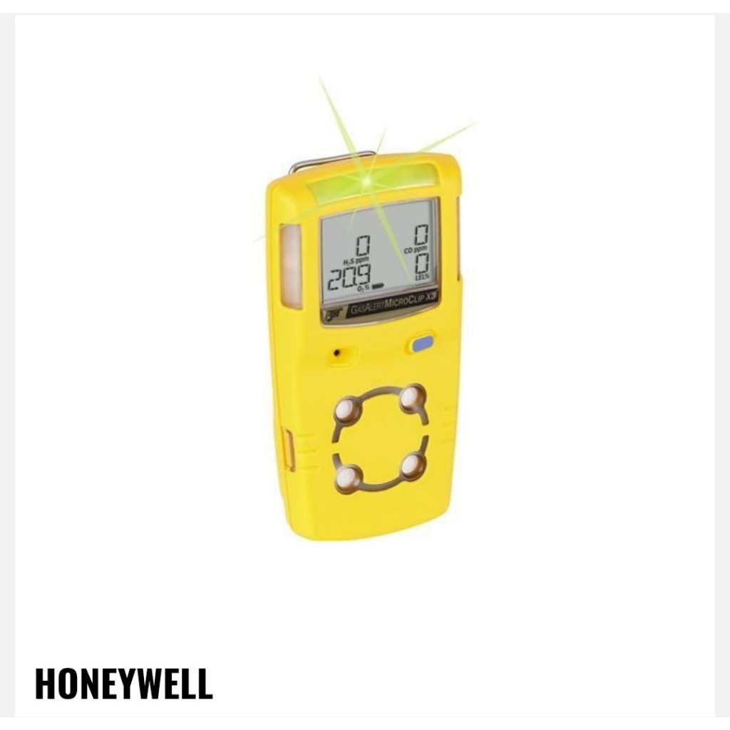 Honeywell-BW MicroClip X3, 4-Gas standard Detector - % LEL, O2, H2S, CO, yellow-MCX3-XWHM-Y-NA