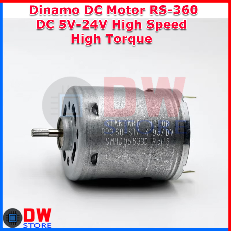 Dinamo DC Motor RS360 RS 360 DC 5V - 24V High Speed RPM High Torque