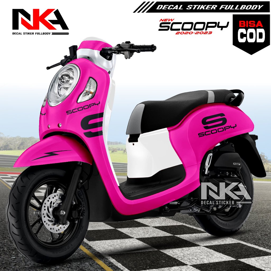 Decal Sticker Full Body Honda Scoopy 2020-2023 Decal Motor Scoopy Motif Simple