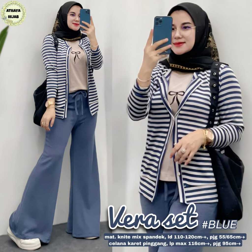 Vera Set Original Athaya Hijab Vera Athaya Knit Mix Spandex Setelan Vera Athaya