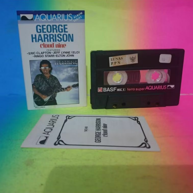 kaset GEORGE HARRISON cloud nine BAGUS mulus TEKS not BEATLES
