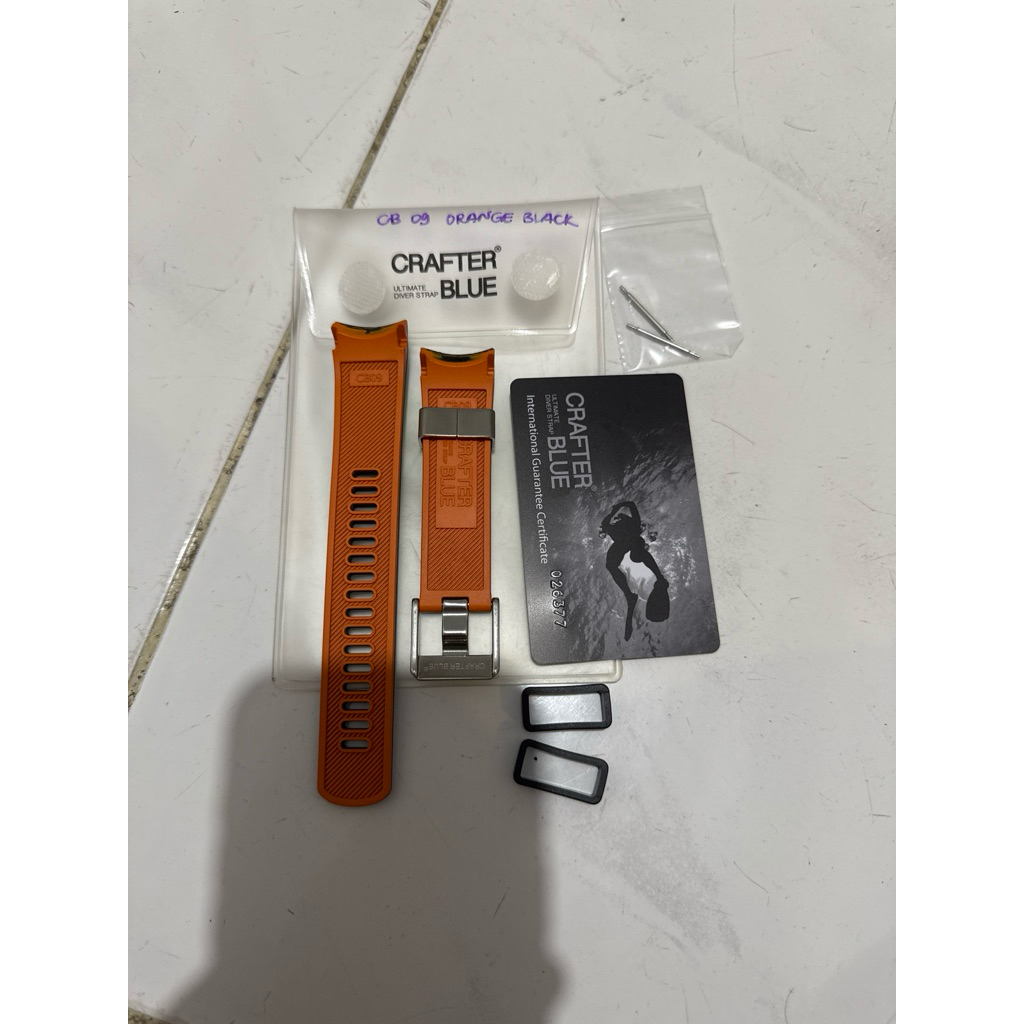 strap crafter blue seiko samurai orange