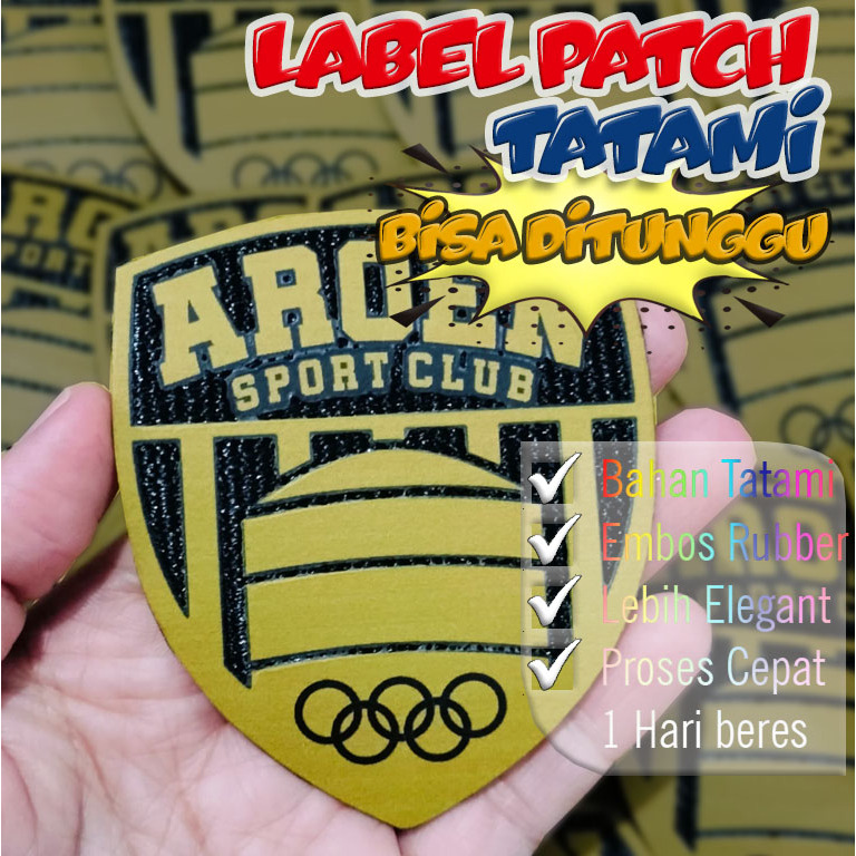 patch rubber tatami desain 3D bordiran bisa satuan dan buat order banyak kombinsi bordir dan bahan r
