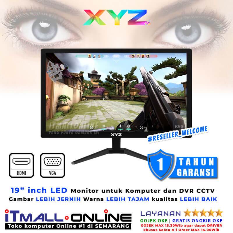 XYZ MONITOR LED 19 INCH HDMI VGA GARANSI RESMI monitor komputer kantor monitor komputer gaming monit