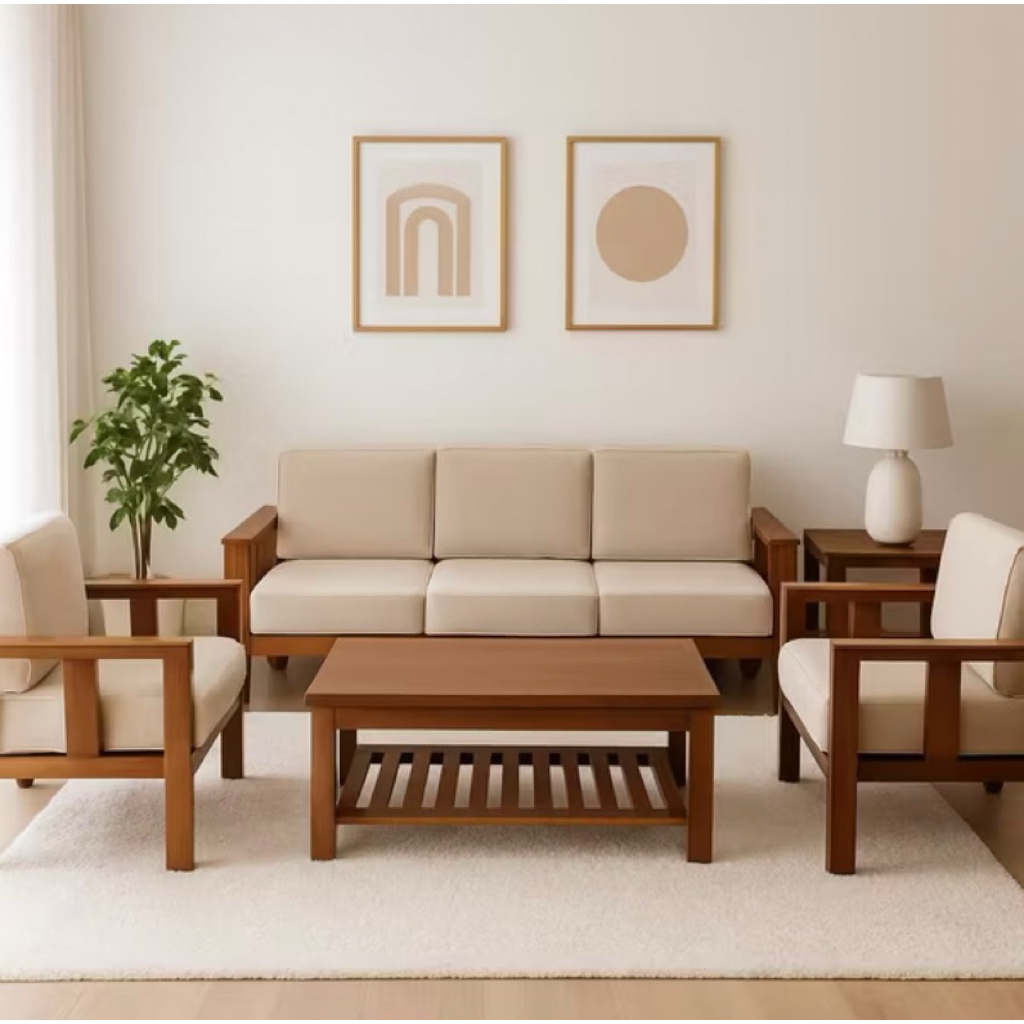 kursi minimalis-jati-tamu + busa sofa dudukan