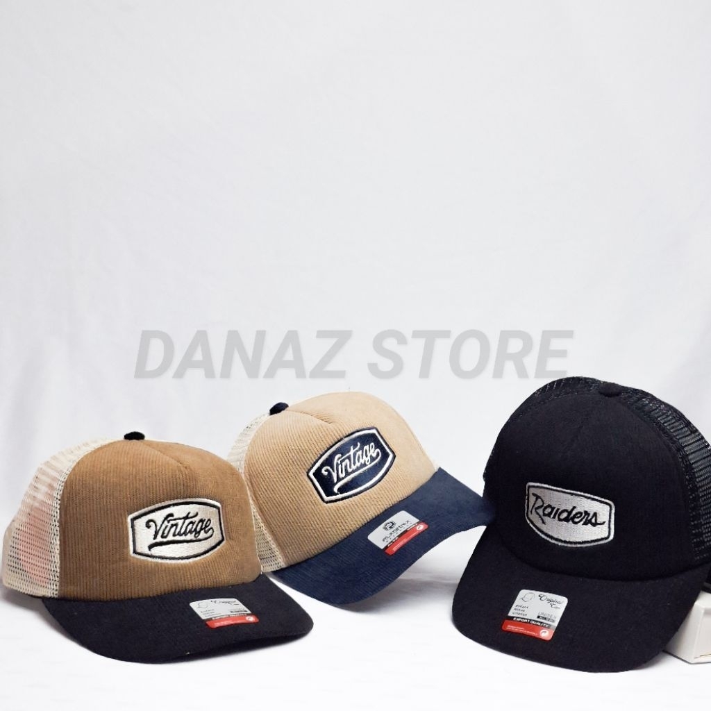 TOPI TRUCKER CORDUROY AUTHENTIC  TOPI JARING CORDUROY