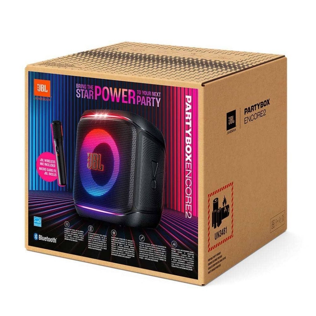 JBL Partybox Encore 2 Include 2 Mic Wireless Original & JBL Partybox Encore 2Mic Speaker Portable JB