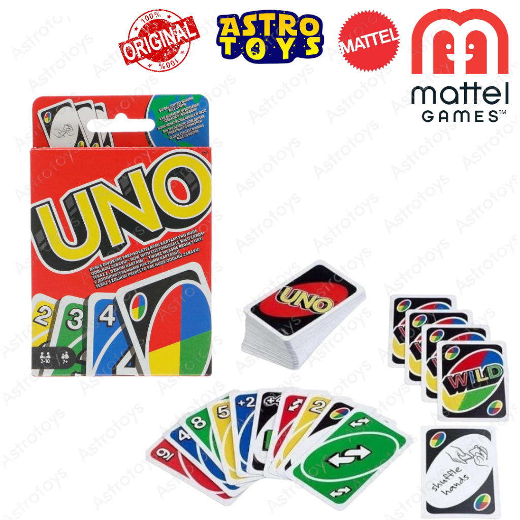 UNO 112 Wild Card Series Original Mattel / Mainan Anak Permainan Keluarga Kartu UNO Ori Asli W2085
