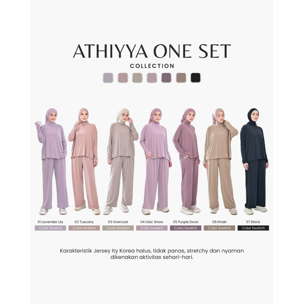 ATHIYYA ONE SET by LH - BAJU SET OLAHRAGA MUSLIMAH