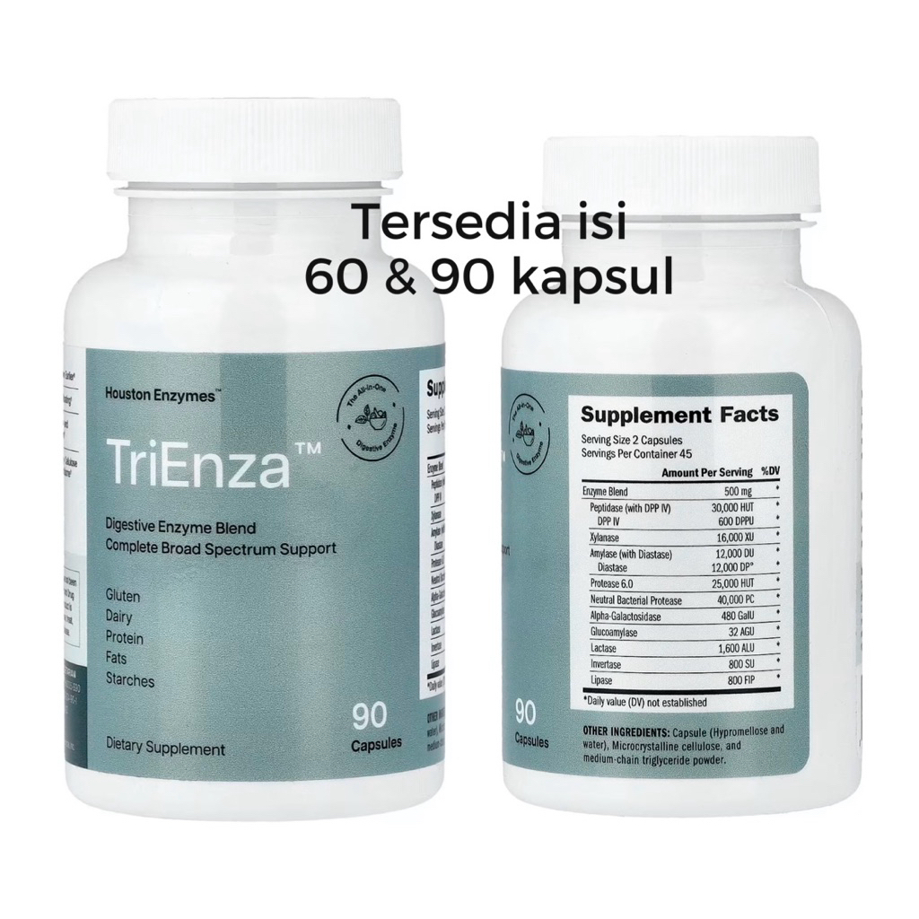 Trienza Enzyme For Digestive Intolerance Houston Enzyme Zyme Prime Enzyme 90 Capsules