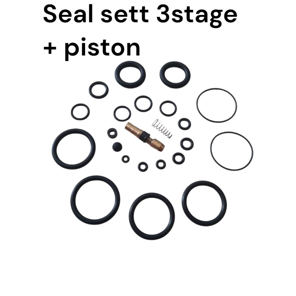 SEAL SETT + PISTON POMPA PCP 3 STAGE,SEAL SETT POMPA CINA 3STAGE, AGH, SNIPER, BARACUDA, DLL