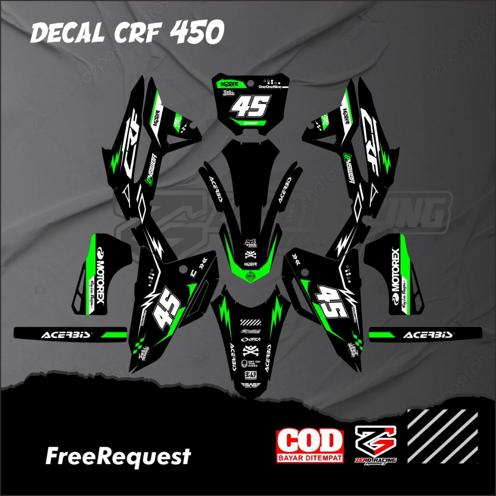 DECAL CRF 450 DECAL CRF 450 FULL BODY BISA REQUEST FULL BODY DECAL CRF 450