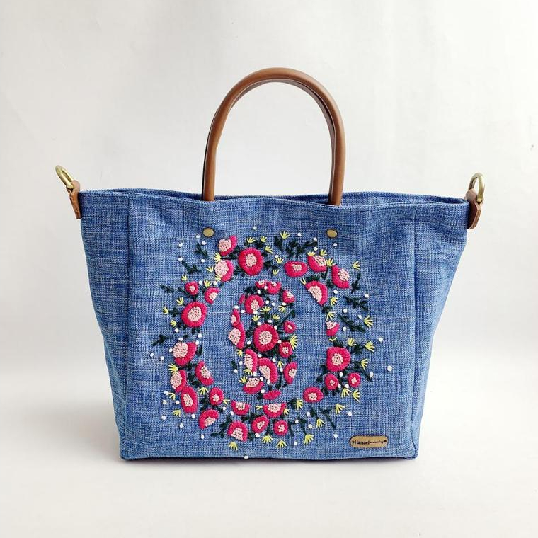MAGENTA FLOWERS ALIZZA BAG
