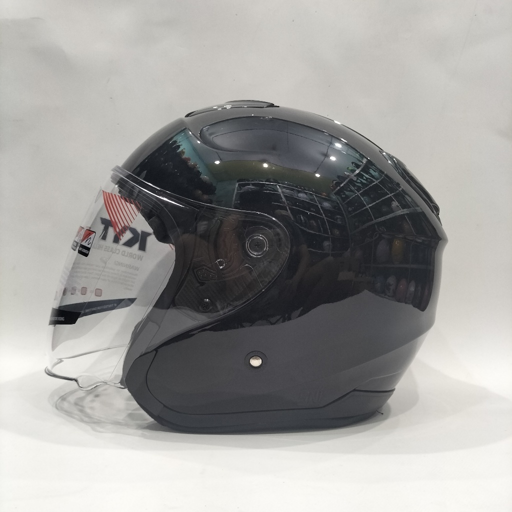 HELM KYT KYOTO R SOLID BLACK ORIGINAL HELM HALF FACE