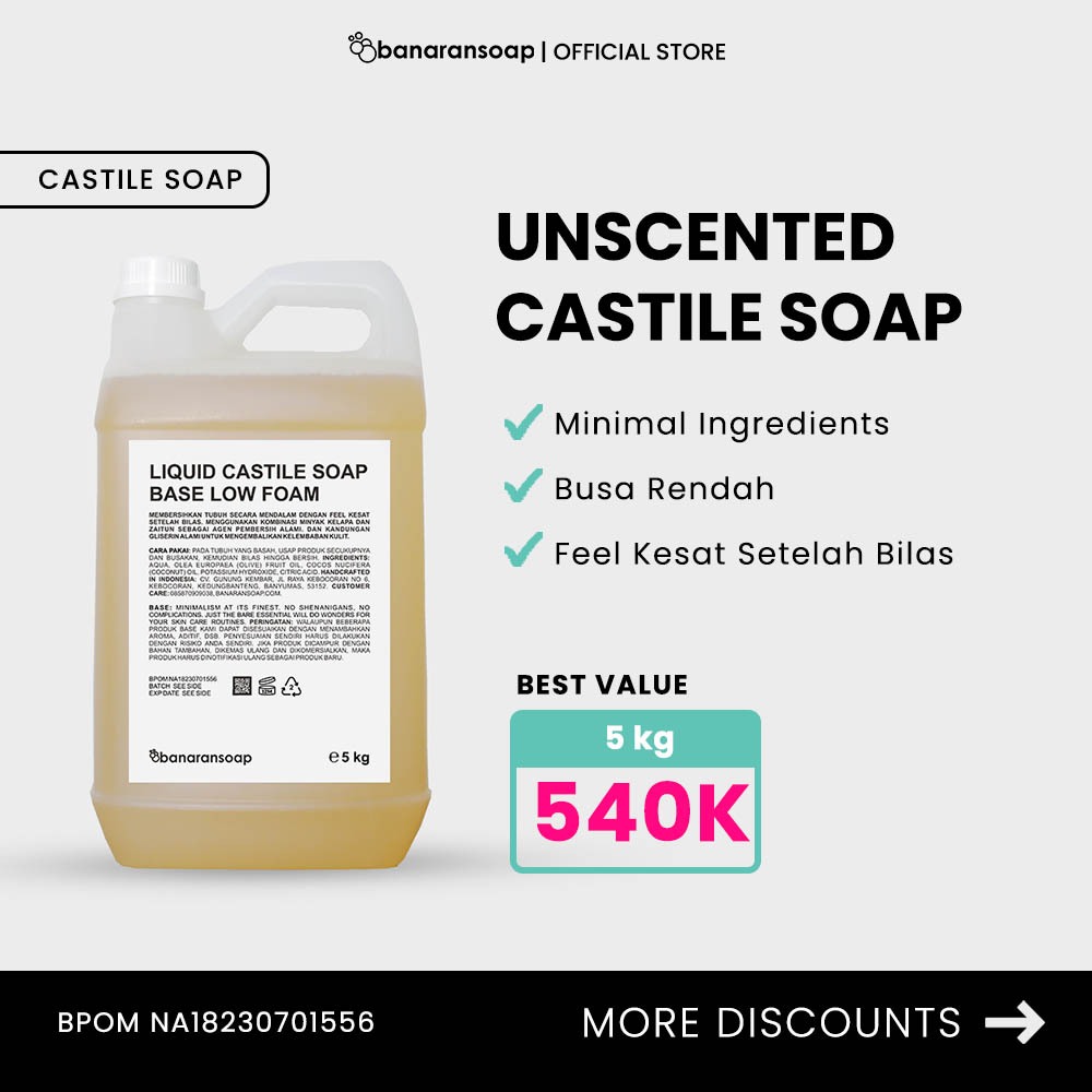 Liquid Castile Soap Base Low Foam 5 Kg