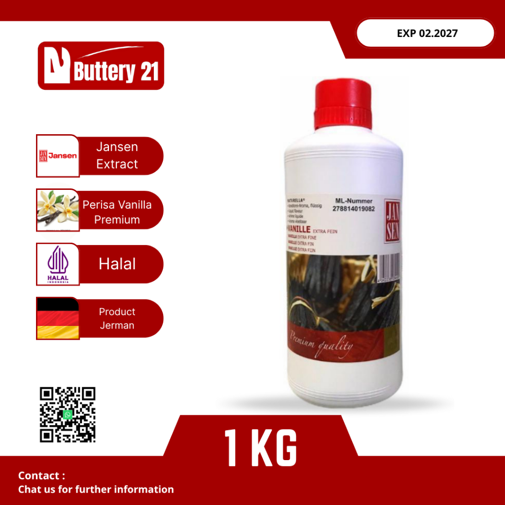 JANSEN VANILLA EXTRACT 1 KG/JAN SEN PERISA VANILLA EXTRACT/PASTA VANILA ESSENS/VANILLA PREMIUM