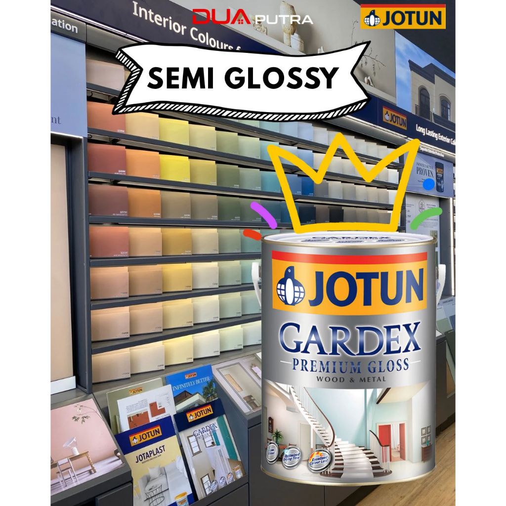 JOTUN GARDEX PREMIUM SEMI GLOSSY - CAT JOTUN KAYU DAN BESI - GARDEX PREMIUM SEMI GLOSS - 1 LITER
