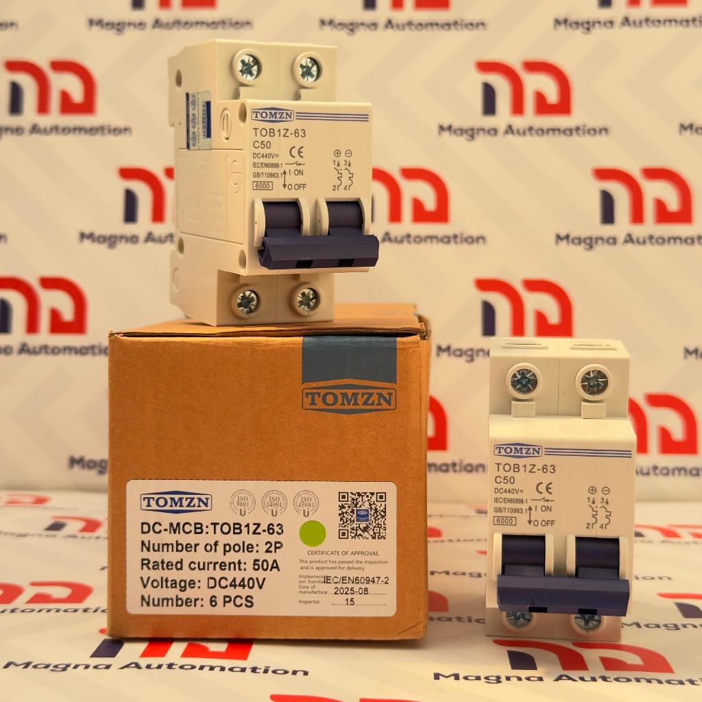 TOMZN 2P DC 440V MCB 50A 10A CIRCUIT BREAKER - TOMZN 2P DC 440V MCB 50A, TOMZN 2P DC 440V MCB 10A