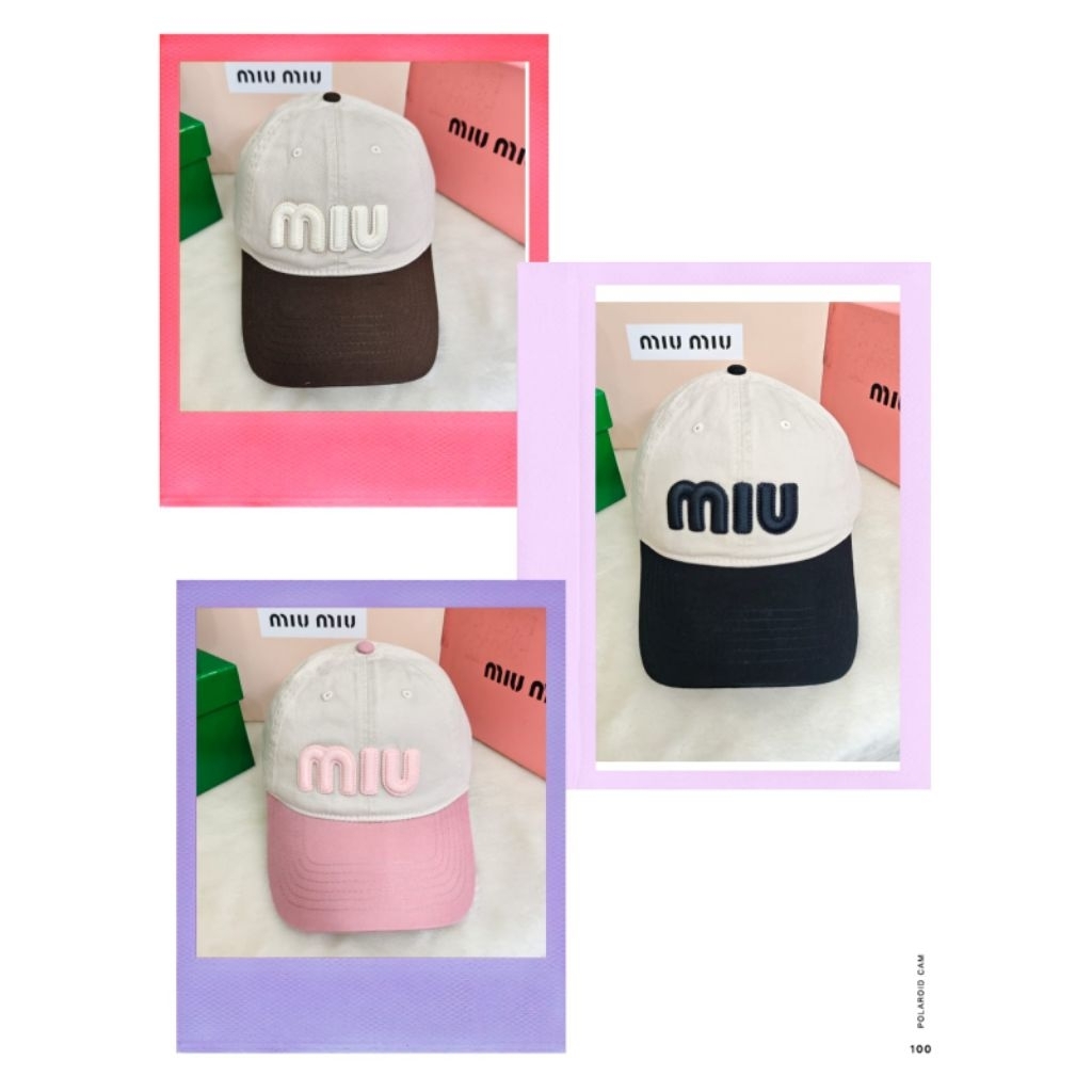 baseball  miu / topi miu kombinasi warna condoray / topi wanita, topi pria miu impor