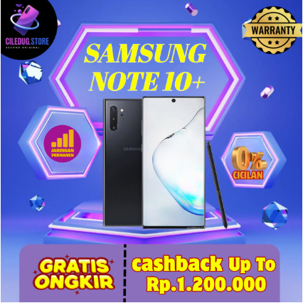 Samsung Galaxy Note 10 Plus | Note 10+ SEIN 12/512GB 12/256GB Second Fullset Resmi Indonesia
