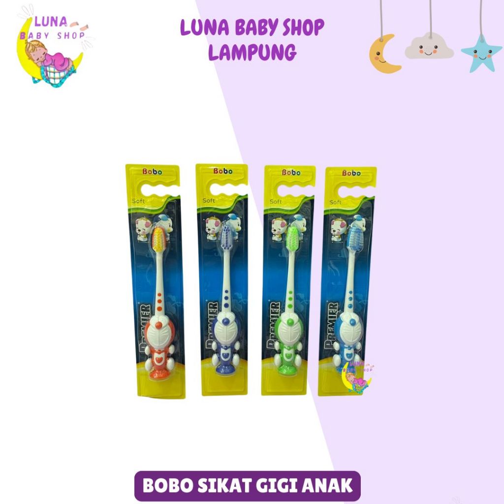 Bobo Sikat Gigi Anak Premier 2+Tahun/Sikat Gigi Lembut