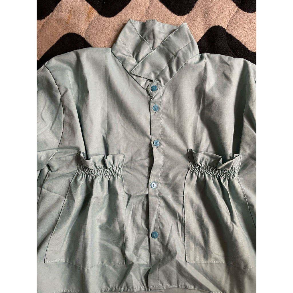 Kemeja cewek biru langit