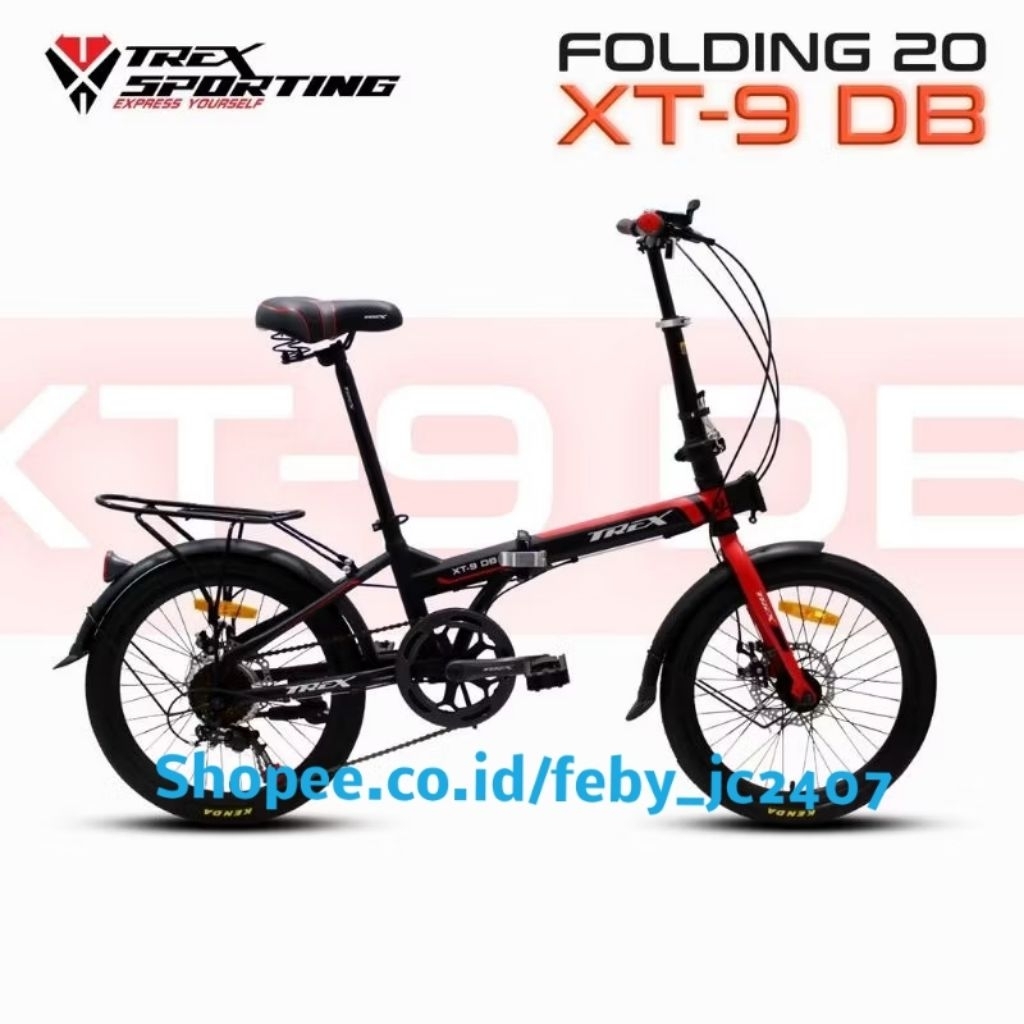 Trex Xt 9 db Sepeda Lipat 20 Inch Trex Xt 9 db Disc Brake 7 Speed
