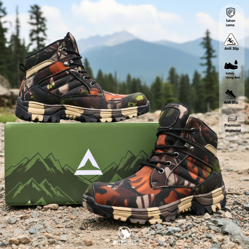 Safety Pria Boots Sepatu Safety Boots Pria Ujung Besi Kanvas Suede Outdoor Tracking Sepatu Safety Bo