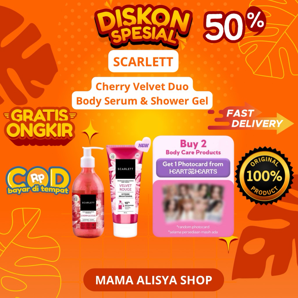 Scarlett Fragrance Brightening Bundling Shower Gel (Get Exclusive Merch Hearts2Hearts Photocard)