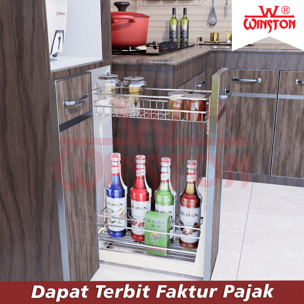 PROMO Rak WW 023 G Botol Bumbu Stainless Steel WINSTON - WW.23G Cocok Kitchen Set Rumah, Kantor, Caf