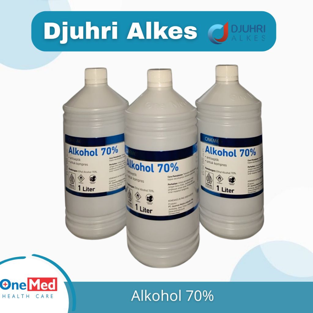 Onehealth / Alkohol 70% / Alkohol antiseptik / 1Liter