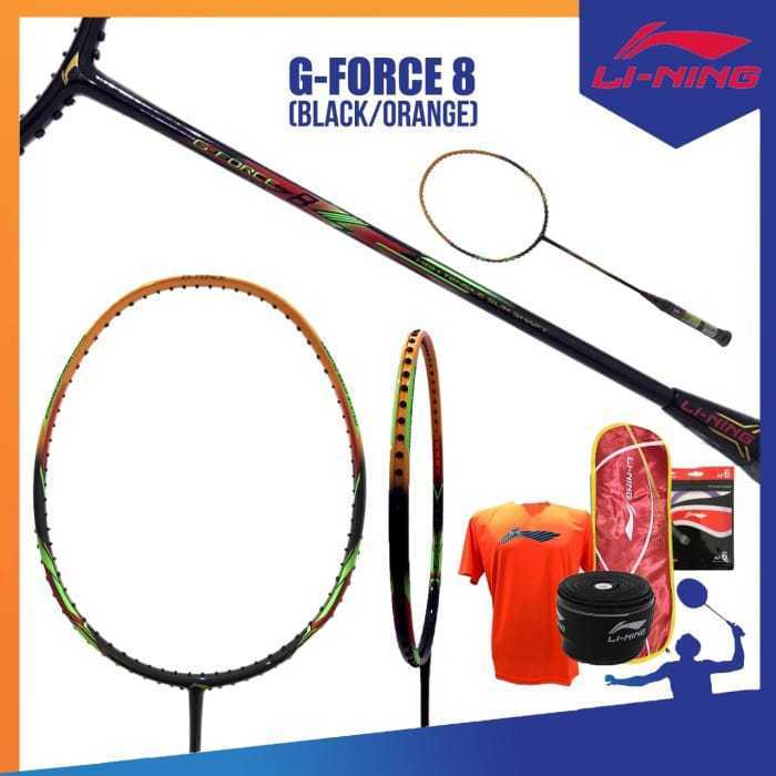 RAKET BADMINTON LINING G FORCE 8 ORIGINAL 100% FREE PEMASANGAN SENAR