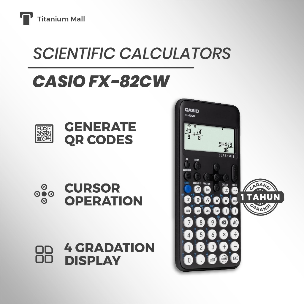CASIO FX-82CWBK Kalkulator Scientific Layar Warna