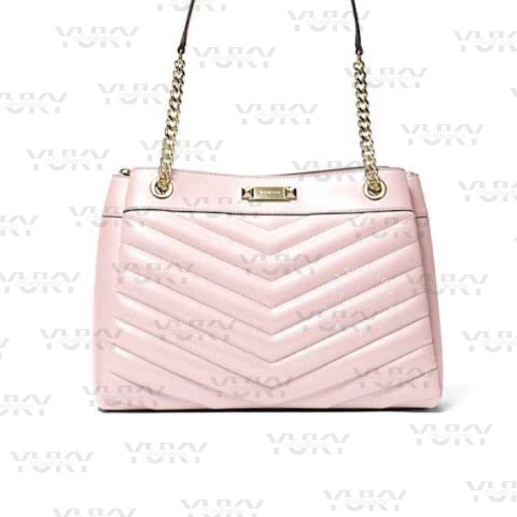 Tas Wanita Branded MICH*EL KO*S MK Whitney Quilted Tote Bag Powder Blush 100% Original